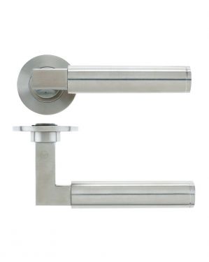 Click Here To Enlarge This Photo Of VS110S - Zoo Hardware Vier 19mm Berlin Lever on Round Rose Satin Stainless Steel