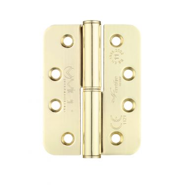 Click Here To Enlarge This Photo Of VSLHL43REB - Zoo Hardware Vier Grade 11 Lift Off Hinges (Radius) 102 x 76 x 3mm (Left Hand) Electro Brass