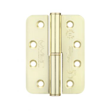 Click Here To Enlarge This Photo Of VSLHR43REB - Zoo Hardware Vier Grade 11 Lift Off Hinges (Radius) 102 x 76 x 3mm (Right Hand) Electro Brass