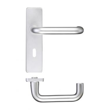 Click Here To Enlarge This Photo Of ZAA011SA - Zoo Hardware Return to Door Lever on Lock Backplate Aluminium