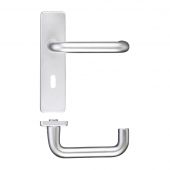 ZAA011SA - Zoo Hardware Return to Door Lever on Lock Backplate Aluminium