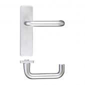 ZAA012SA - Zoo Hardware Return to Door Lever on Latch Backplate Aluminium