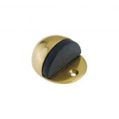 ZAB06B - Zoo Hardware Oval Floor Mounted Door Stop (Face Fix) Polished Brass