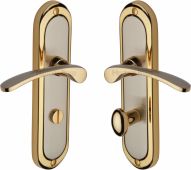AMB6230-JP Heritage Brass Door Handle For Bathroom Ambassador Design Jupiter Finish