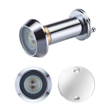 Click Here To Enlarge This Photo Of ZAB30CP - Zoo Hardware Door Viewer with 180 Deg. Glass Lens (Suitable for 35-55mm Doors) Polished Chrome