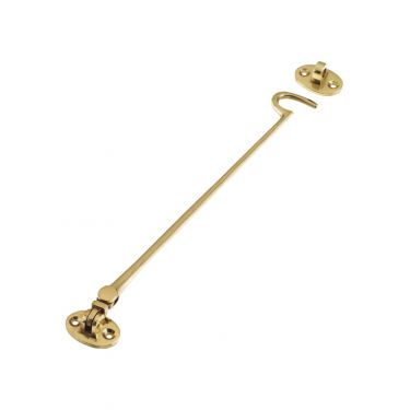 Click Here To Enlarge This Photo Of ZAB65 - Zoo Hardware Cabin Hook (Heavyweight) 12" Polished Brass