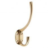 ZAB80 - Zoo Hardware Hat and Coat Hook - Polished Brass