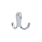 ZAB82CP - Zoo Hardware Double Robe Hook - Polished Chrome