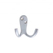 ZAB82SC - Zoo Hardware Double Robe Hook - Satin Chrome