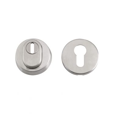 Click Here To Enlarge This Photo Of ZAS008SS - Zoo Hardware Euro Profile Security Escutcheon Set - Satin Stainless Steel