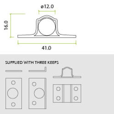 Click Here To Enlarge This Photo Of ZAS01FSS - Zoo Hardware Barrel Bolt 900mm x 40mm (including Keeps and Screws) Satin Stainless Steel