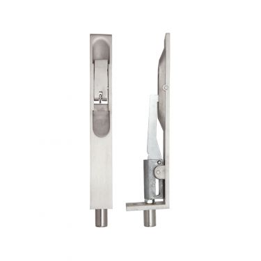 Click Here To Enlarge This Photo Of ZAS02SS - Zoo Hardware Lever Action Flush Bolt 150 x 20mm (Square) Satin Stainless Steel