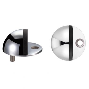Click Here To Enlarge This Photo Of ZAS06CPS - Zoo Hardware Oval Floor Mounted Door Stop 40mm (Face Fix) Polished Stainless Steel
