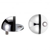 ZAS06CPS - Zoo Hardware Oval Floor Mounted Door Stop 40mm (Face Fix) Polished Stainless Steel