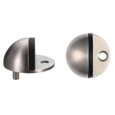 Click Here To Enlarge This Photo Of ZAS06CSS - Zoo Hardware Oval Floor Mounted Door Stop 40mm (Face Fix) Satin Stainless Steel