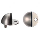 ZAS06CSS - Zoo Hardware Oval Floor Mounted Door Stop 40mm (Face Fix) Satin Stainless Steel