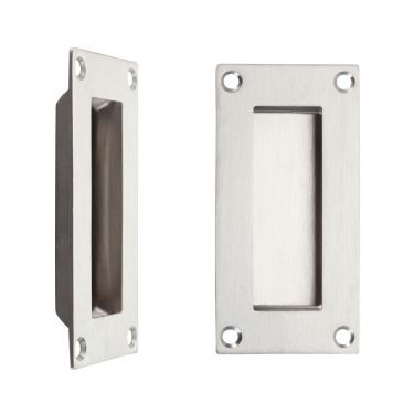 Click Here To Enlarge This Photo Of ZAS10SS - Zoo Hardware 100mm x 50mm Flush Pull - Satin Stainless Steel