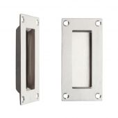 ZAS10SS - Zoo Hardware 100mm x 50mm Flush Pull - Satin Stainless Steel