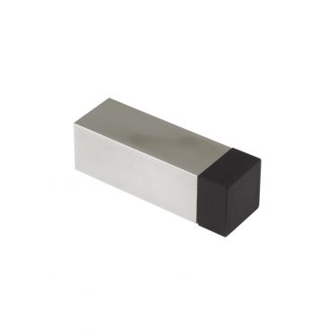 Click Here To Enlarge This Photo Of ZAS12SQP - Zoo Hardware Square Floor Mounted Door Stop 65mm Polished Stainless Steel