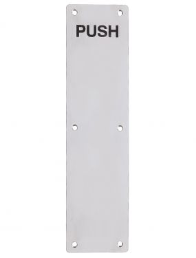 Click Here To Enlarge This Photo Of ZAS30RASS - Zoo Hardware Finger Plate with Radius Corners (Push) 75mm x 300mm Satin Stainless Steel