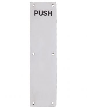 Click Here To Enlarge This Photo Of ZAS30RDSS - Zoo Hardware Finger Plate with Radius Corners (Push) 75mm x 650mm Satin Stainless Steel