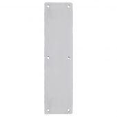 ZAS32RASS - Zoo Hardware Finger Plate with Radius Corners (Plain) 75mm x 300mm Satin Stainless Steel