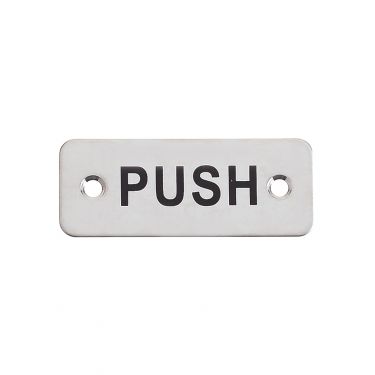 Click Here To Enlarge This Photo Of ZAS33SS - Zoo Hardware Rectangular Push Sign (75 x 30mm) Satin Stainless Steel