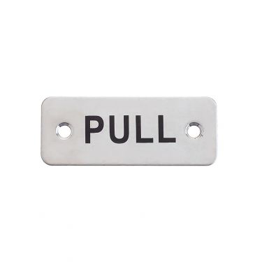 Click Here To Enlarge This Photo Of ZAS34SS - Zoo Hardware Rectangular Pull Sign (75 x 30mm) Satin Stainless Steel