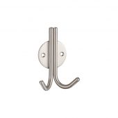 ZAS70SS - Zoo Hardware Double Robe Hook - Satin Stainless Steel