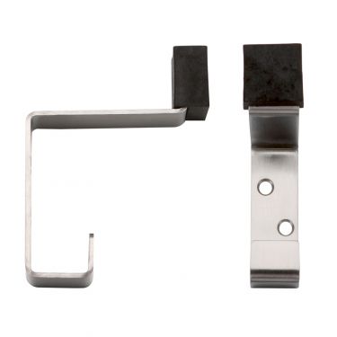 Click Here To Enlarge This Photo Of ZAS77SS - Zoo Hardware Hat and Coat Hook with Rubber Stop - Satin Stainless Steel