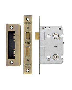 Click Here To Enlarge This Photo Of ZBC64FB - Zoo Hardware Contract Residential Bathroom Lock 64mm (45mm Backset) Florentine Bronze