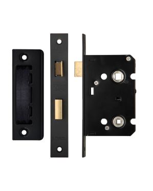Click Here To Enlarge This Photo Of ZBC64PCB - Zoo Hardware Contract Residential Bathroom Lock 64mm (45mm Backset) Black