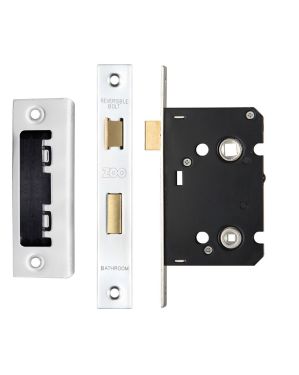 Click Here To Enlarge This Photo Of ZBC64PS - Zoo Hardware Contract Residential Bathroom Lock 64mm (45mm Backset) Polished Stainless