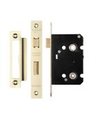 ZBC64PVD - Zoo Hardware Contract Residential Bathroom Lock 64mm (45mm Backset) Polished Brass