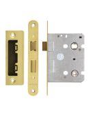 ZBC64RPVD - Zoo Hardware Contract Residential Bathroom Lock 64mm (45mm Backset) Radius Forends Polished Brass