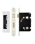 ZBC64RSS - Zoo Hardware Contract Residential Bathroom Lock 64mm (45mm Backset) - Radius Forends Satin Stainless Steel