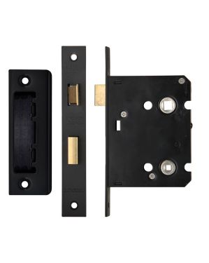 Click Here To Enlarge This Photo Of ZBC76PCB - Zoo Hardware Contract Residential Bathroom Lock 76mm (57mm Backset) Black