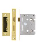 ZBC76PVD - Zoo Hardware Contract Residential Bathroom Lock 76mm (57mm Backset) Polished Brass