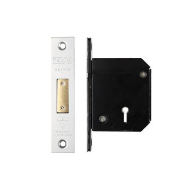 Click Here To Enlarge This Photo Of ZBSCD67SS - Zoo Hardware British Standard 5 Lever Deadlock - 67mm c/w Esc - Chubb Retro Fit 3G114 Satin Stainless Steel
