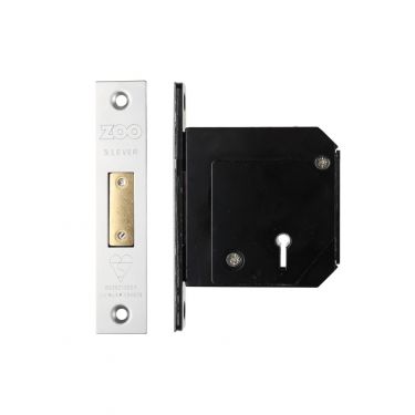 Click Here To Enlarge This Photo Of ZBSCD80SS - Zoo Hardware British Standard 5 Lever Deadlock - 80mm c/w Esc - Chubb Retro Fit 3G114 Satin Stainless Steel
