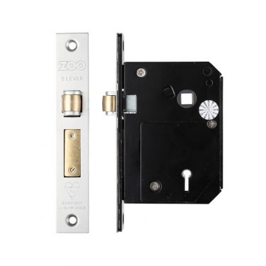 Click Here To Enlarge This Photo Of ZBSCS80SS - Zoo Hardware British Standard 5 Lever Roller Sashlock - 80mm (53mm Backset) Chubb Retro Fit 3K74 - Satin Stainless Steel