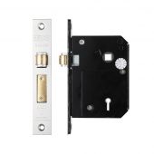 ZBSCS80SS - Zoo Hardware British Standard 5 Lever Roller Sashlock - 80mm (53mm Backset) Chubb Retro Fit 3K74 - Satin Stainless Steel
