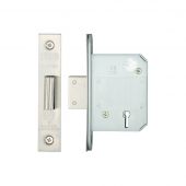 ZBSD64SS - Zoo Hardware British Standard 5 Lever Deadlock 64mm (45mm Backset) Satin Stainless Steel