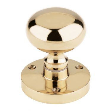 Click Here To Enlarge This Photo Of ZCB35 - Zoo Hardware Mushroom Mortice Knobs (Sprung) 61.5mm Rose dia. Polished Brass