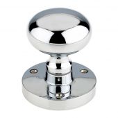 ZCB35CP - Zoo Hardware Mushroom Mortice Knobs (Sprung) 61.5mm Rose dia.Polished Chrome