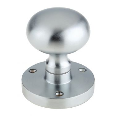 Click Here To Enlarge This Photo Of ZCB35SC - Zoo Hardware Mushroom Mortice Knobs (Sprung) 61.5mm Rose dia. Satin Chrome