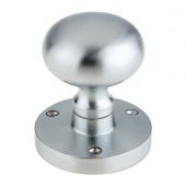 ZCB35SC - Zoo Hardware Mushroom Mortice Knobs (Sprung) 61.5mm Rose dia. Satin Chrome