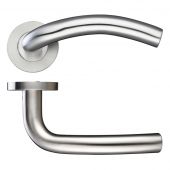 ZCS040SS - Zoo Hardware 19mm Arched Lever on Round Rose (Grade 304) Satin Stainless Steel