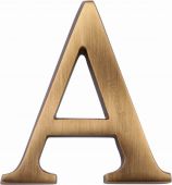 C1565 2 A-AT Heritage Brass Alphabet A Pin Fix 51mm (2") Antique Brass Finish