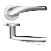 ZCS2140SS - Zoo Hardware 19mm Curved Lever on Round Rose (Grade 201) Satin Stainless Steel